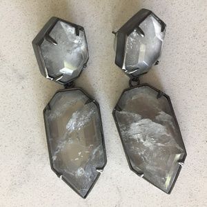 Kendra Scott Perla Earrings Mirror Rock Crystal